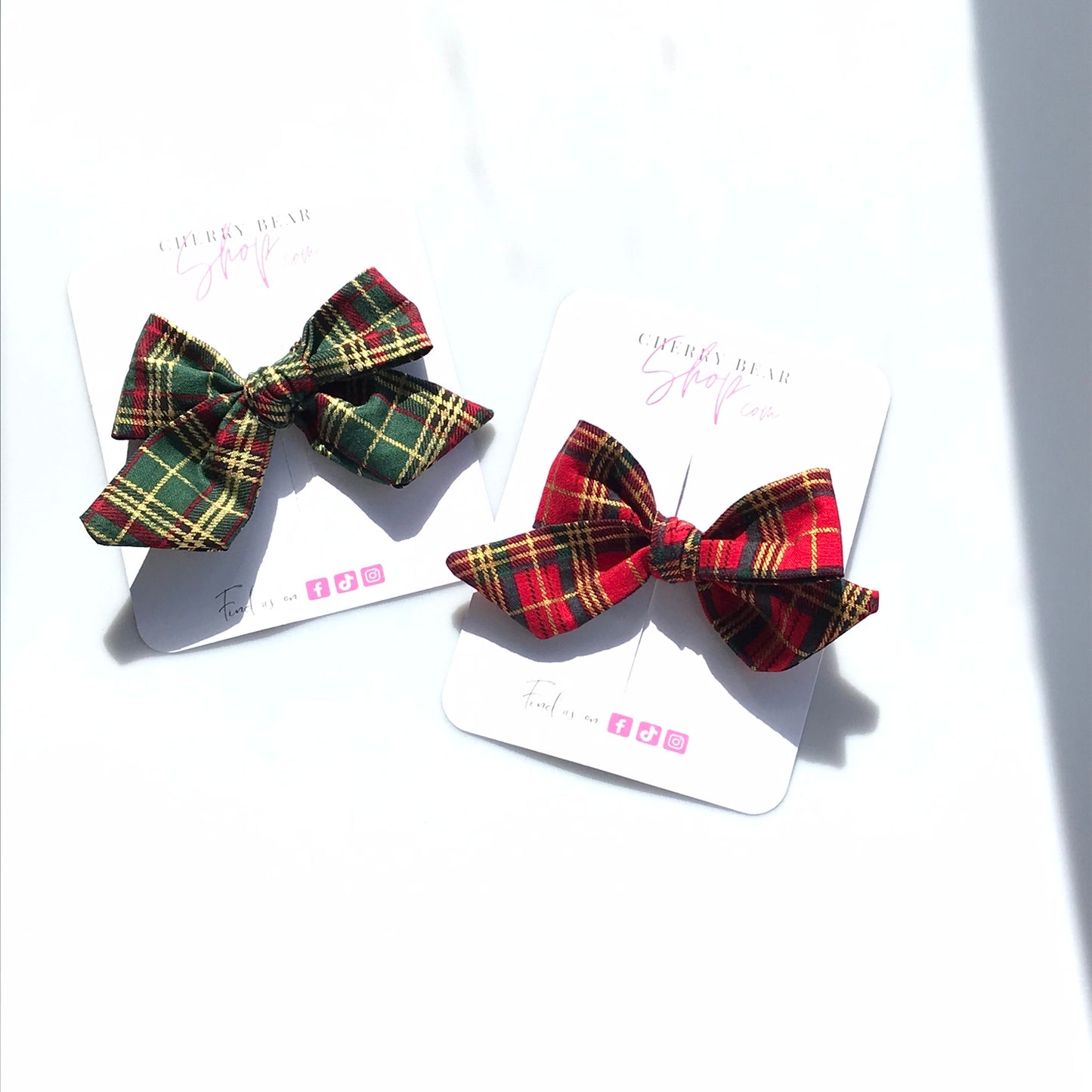 Christmas Tartan Hair Bow